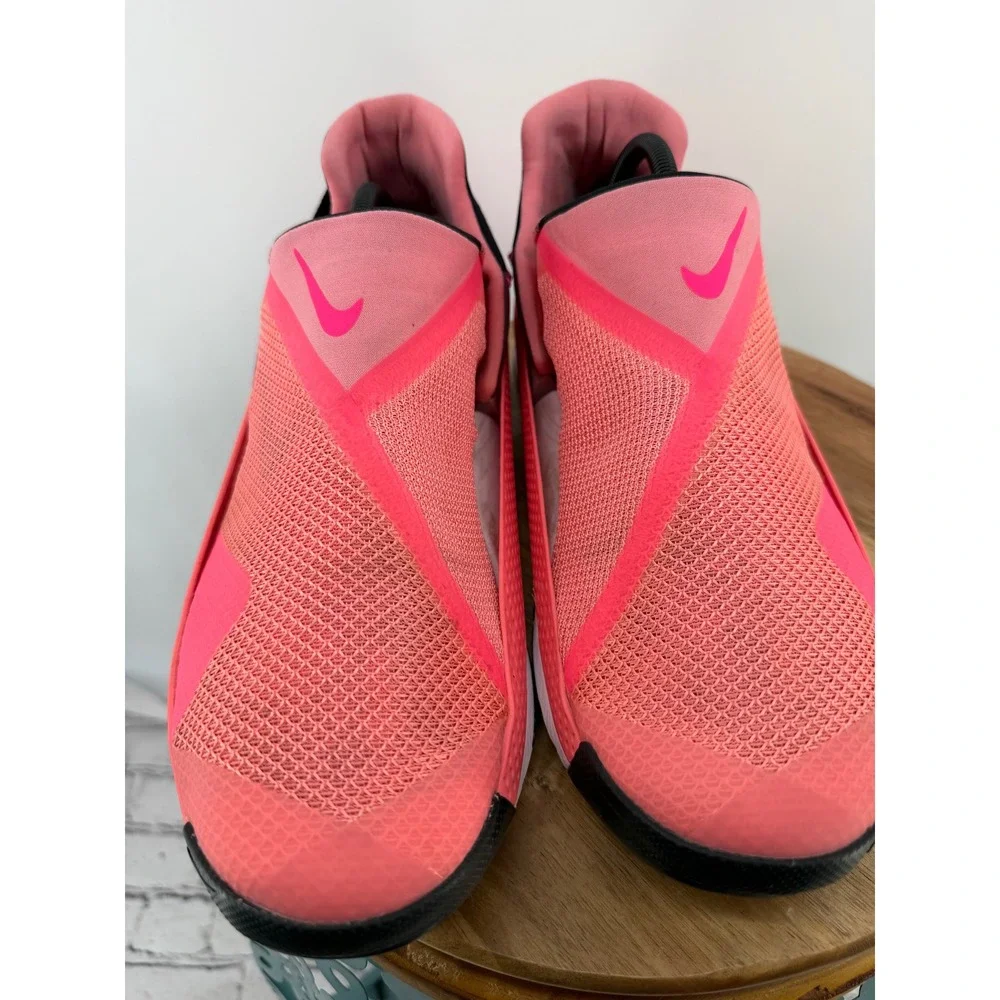 Nike Go FlyEase Sunrise Pink Black Mens Hands Free Sneakers DZ4860-600 Size 11